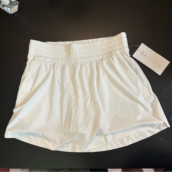 Athleta Weekender High Rise 14" Run Skort Skirt White Size Small NEW - Picture 4 of 9